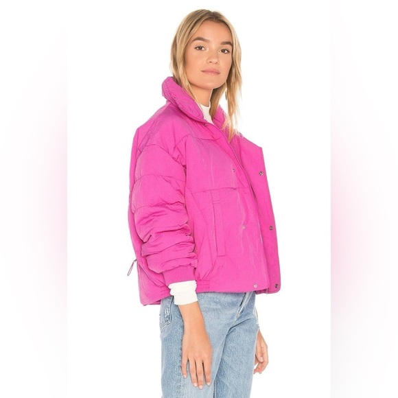 Free People Pink Cropped Puffer - Picture 5 of 16